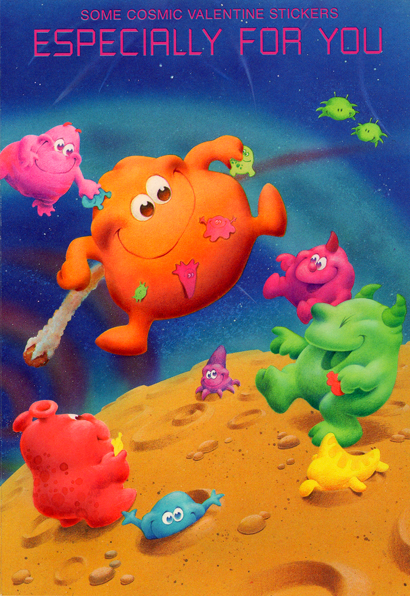 Cosmic stickers, illustrated by Davy Jones